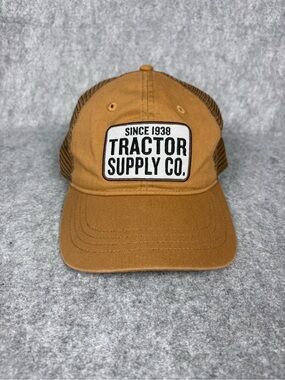 Tractor Supply Co Brown Mesh Trucker Snapback Hat